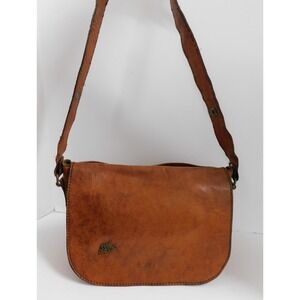 The Bridge Cognac Brown Leather Flap Top‎ Shoulder Bag